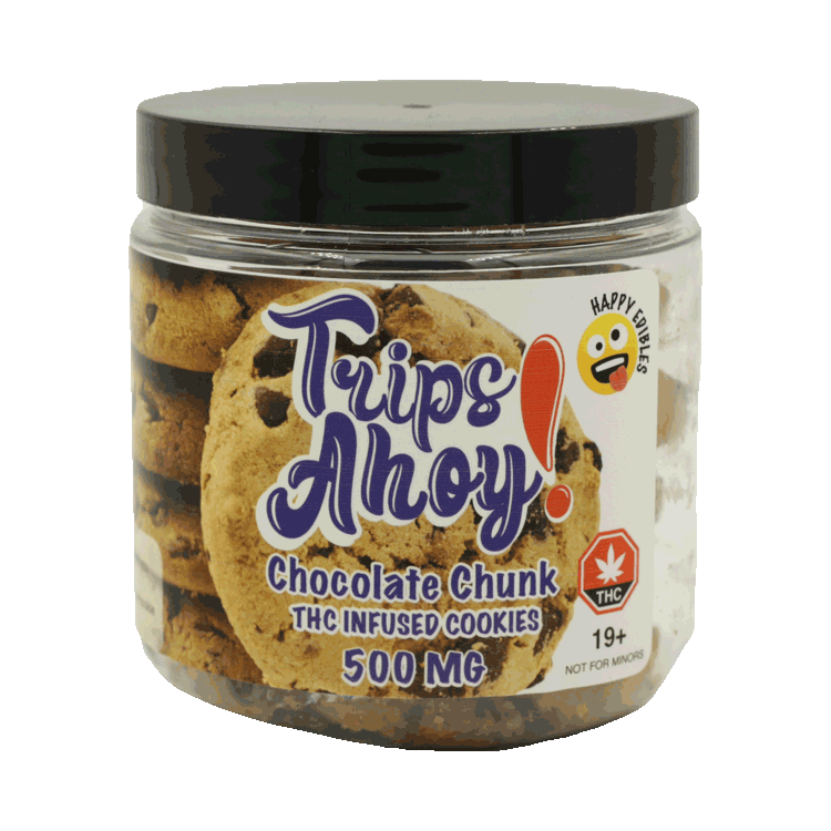 Trips Ahoy – Chocolate Chunk THC Infused Cookies – 500mg | BC Weed Edible Canada Trips Ahoy – Chocolate Chunk THC Infused Cookies – 500mg | BC Weed Edible Canada
