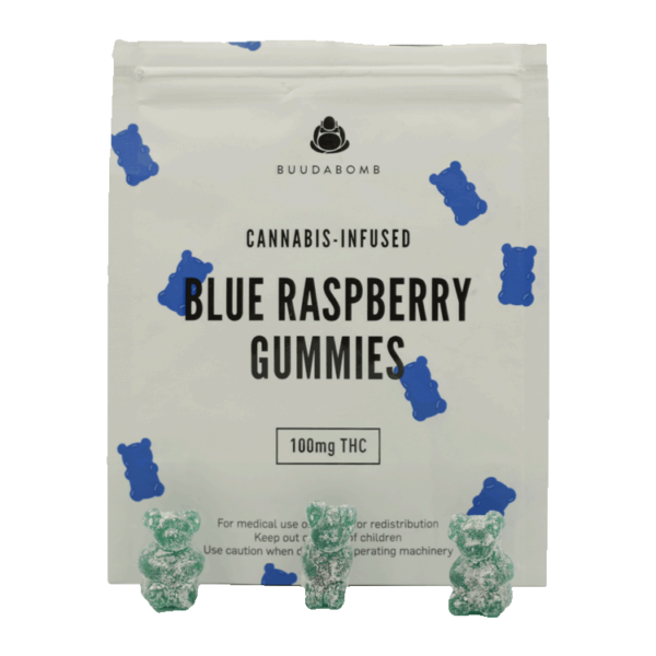 Buudabomb – Blue Raspberry Gummies – 100mg | BC Weed Edible Canada Buudabomb – Blue Raspberry Gummies – 100mg | BC Weed Edible Canada