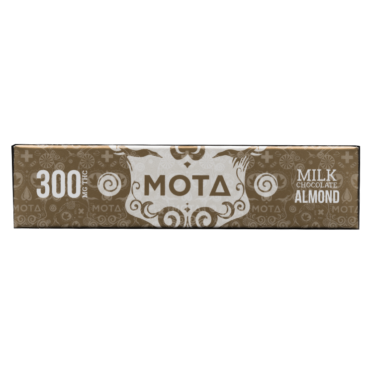 MOTA Edibles – Milk Chocolate Almond Bar – 300mg THC | BC Weed Edible Canada