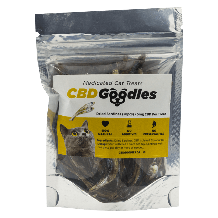 CBD Goodies – Medicated Cat Treats – Dried Sardines – 100mg CBD | BC Weed Edible Canada CBD Goodies – Medicated Cat Treats – Dried Sardines – 100mg CBD | BC Weed Edible Canada