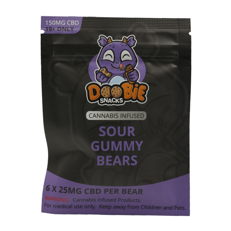 Doobie Snacks – CBD Sour Gummy Bears – 150mg CBD | BC Weed Edible Canada Doobie Snacks – CBD Sour Gummy Bears – 150mg CBD | BC Weed Edible Canada