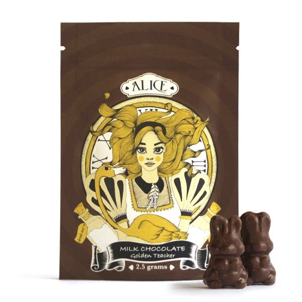 Alice – Mushroom Milk Chocolate – 2.5g | BC Weed Edible Canada