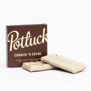 Potluck – Infused Chocolate – Cookies & Cream – 300mg THC | BC Weed Edible Canada Potluck – Infused Chocolate – Cookies & Cream – 300mg THC | BC Weed Edible Canada