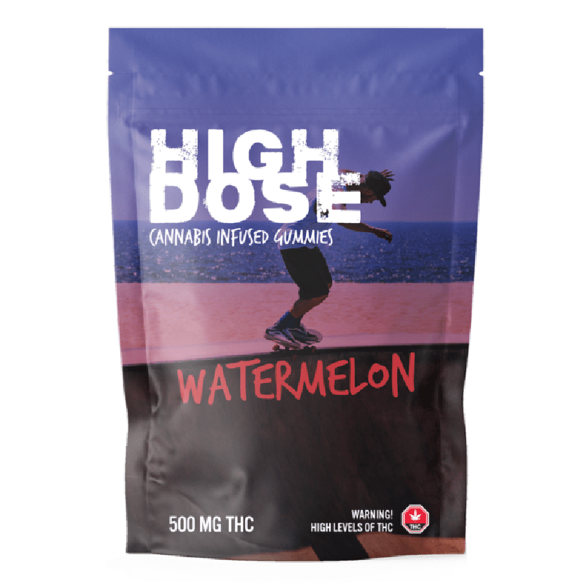 High Dose – edibles Infused Gummies – Watermelon – 500mg/1000mg | BC Weed Edible Canada