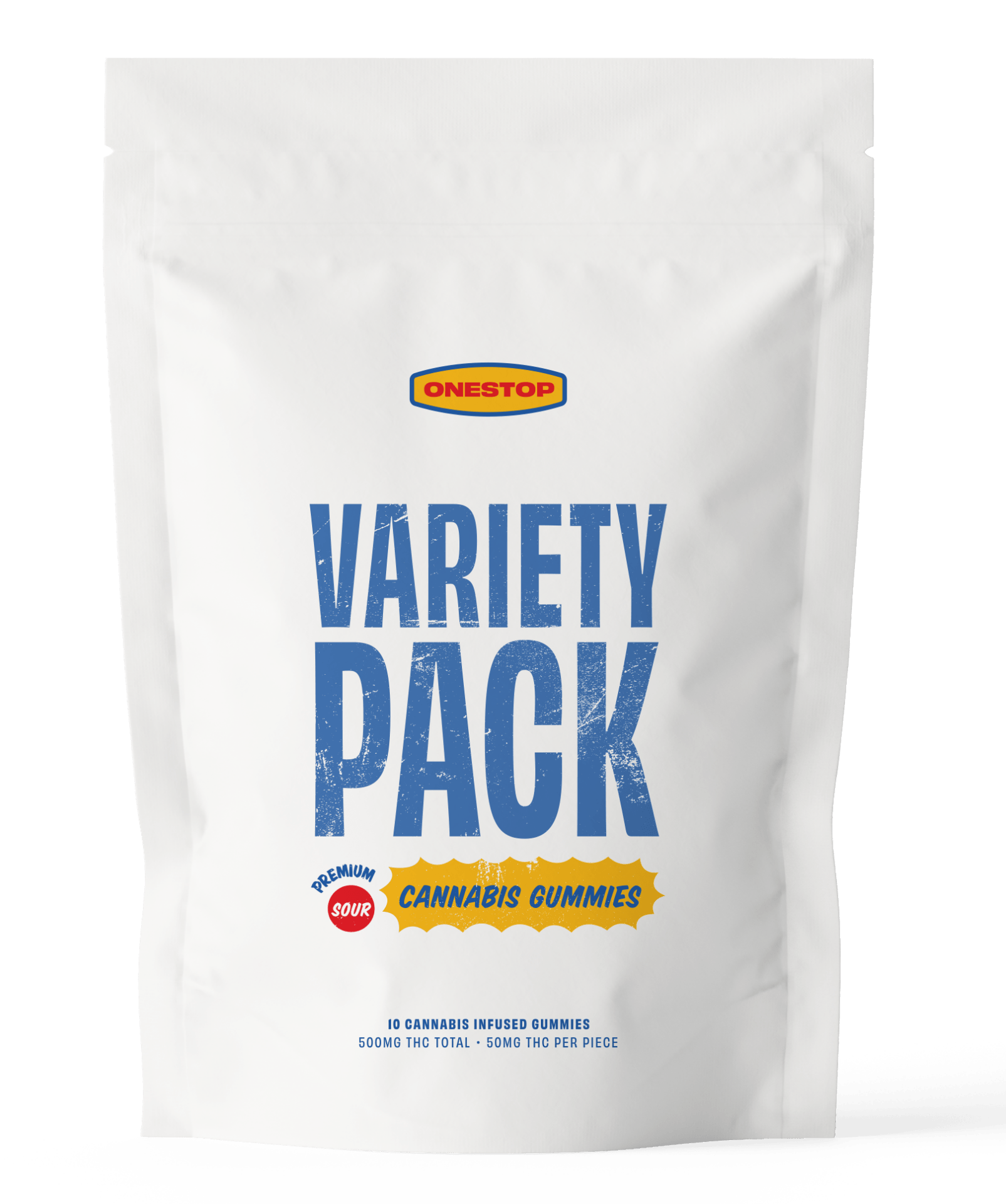 OneStop – Sour Pineapple THC Gummies 500mg | BC Weed Edible Canada